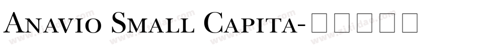 Anavio Small Capita字体转换